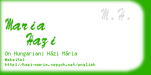 maria hazi business card